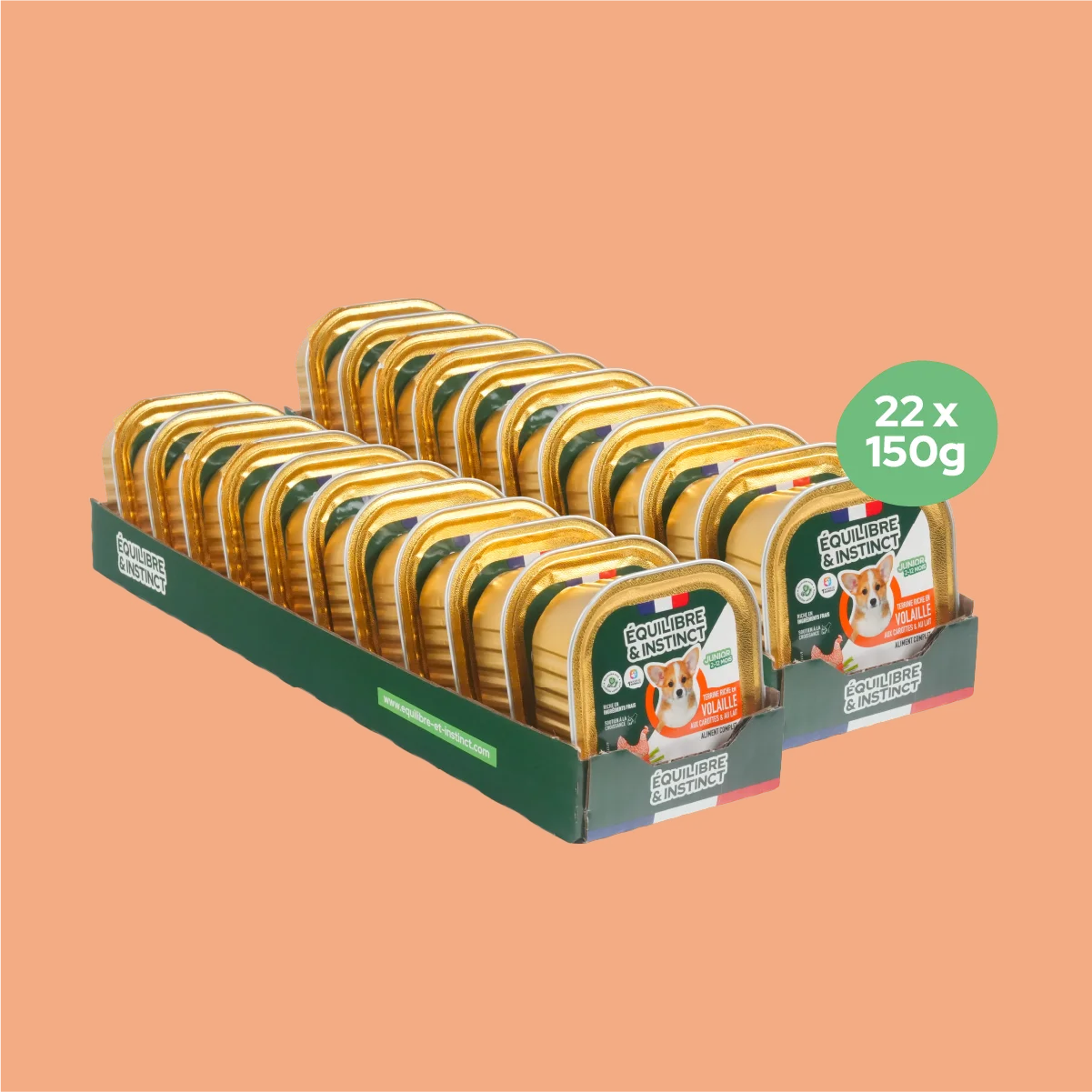 Pâtées riches en volaille & aux carottes - Petite taille (Chiot)