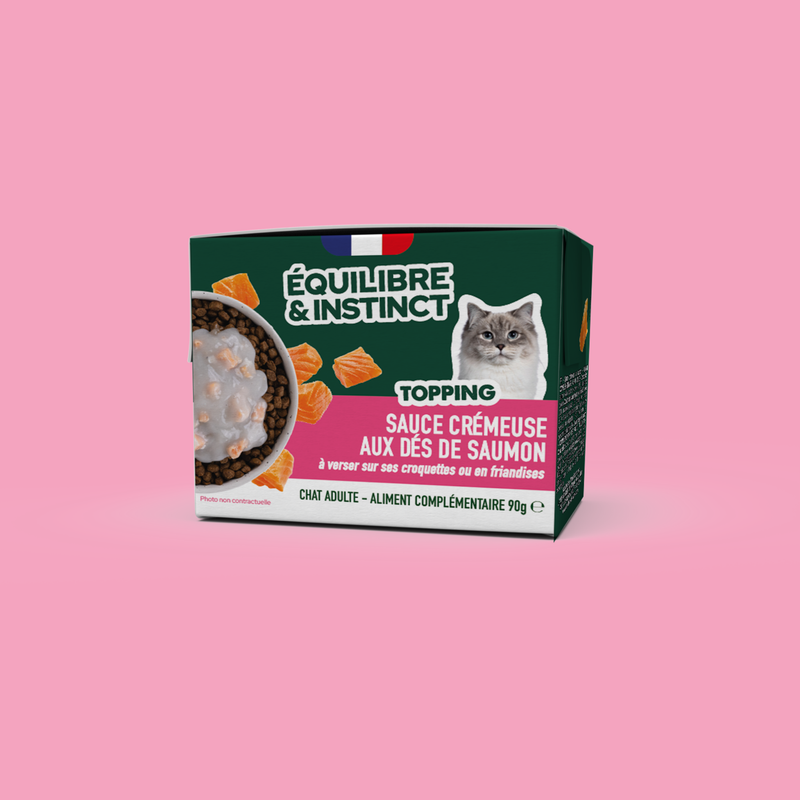 Sauce crémeuse aux dés de saumon (Chat adulte)