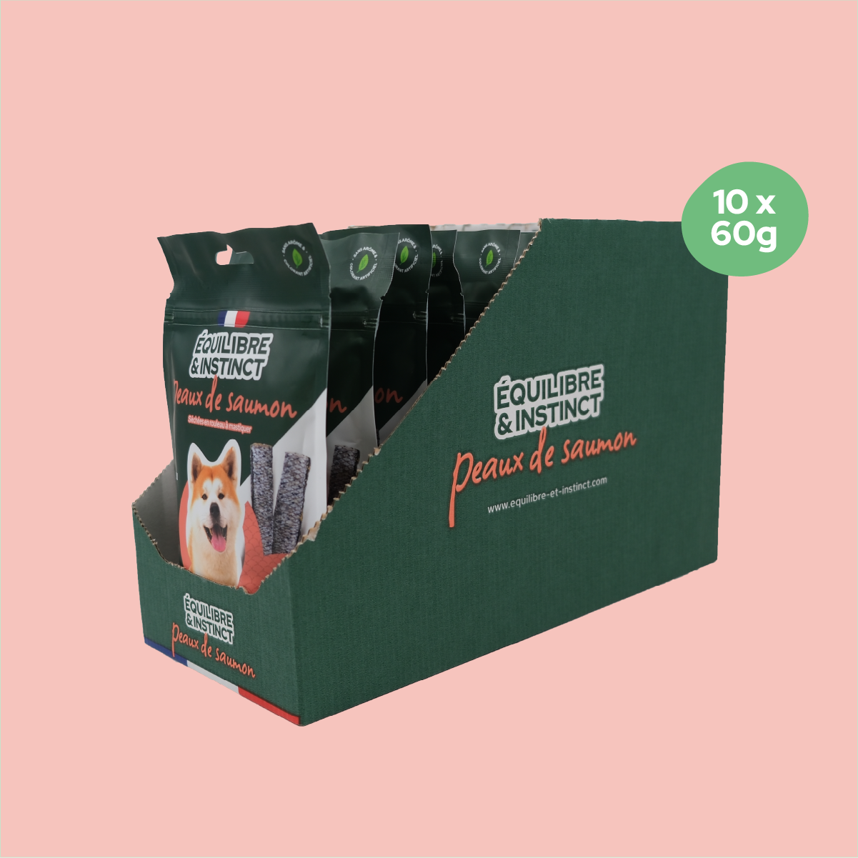 Friandises peaux de saumon (Chien adulte)