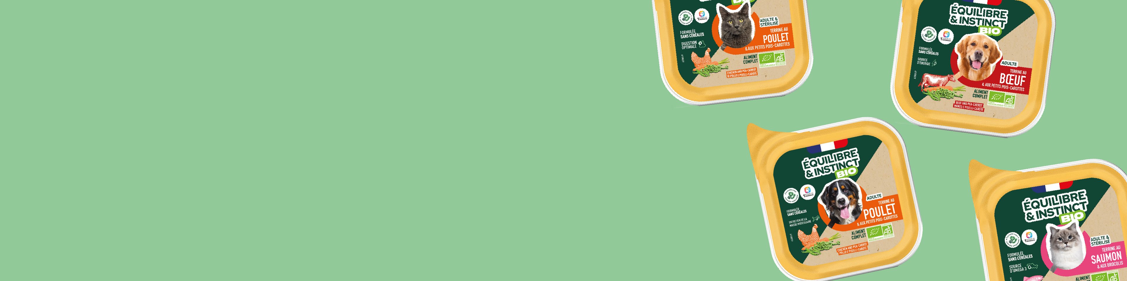 Pâtées BIO pour chat et chien