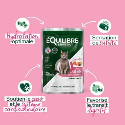 Effilés au saumon, ananas & cranberries (Chat stérilisé et Chat adulte)
