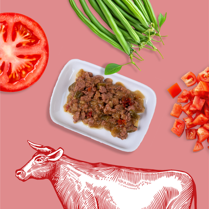 Effilés au bœuf, haricots & tomates (Chat stérilisé et Chat adulte)