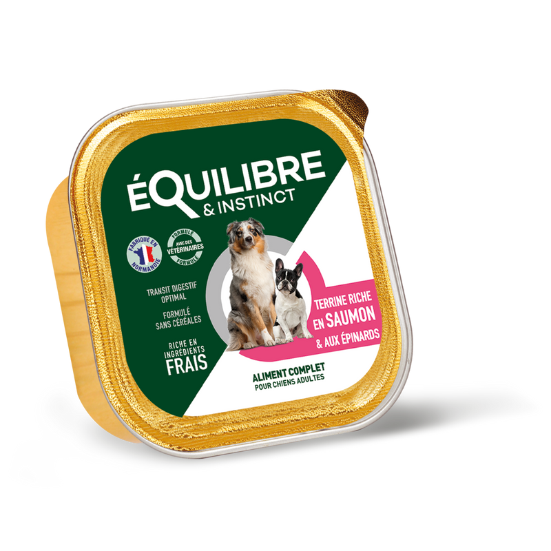 Pâtées riches en saumon & aux épinards (Chien adulte)