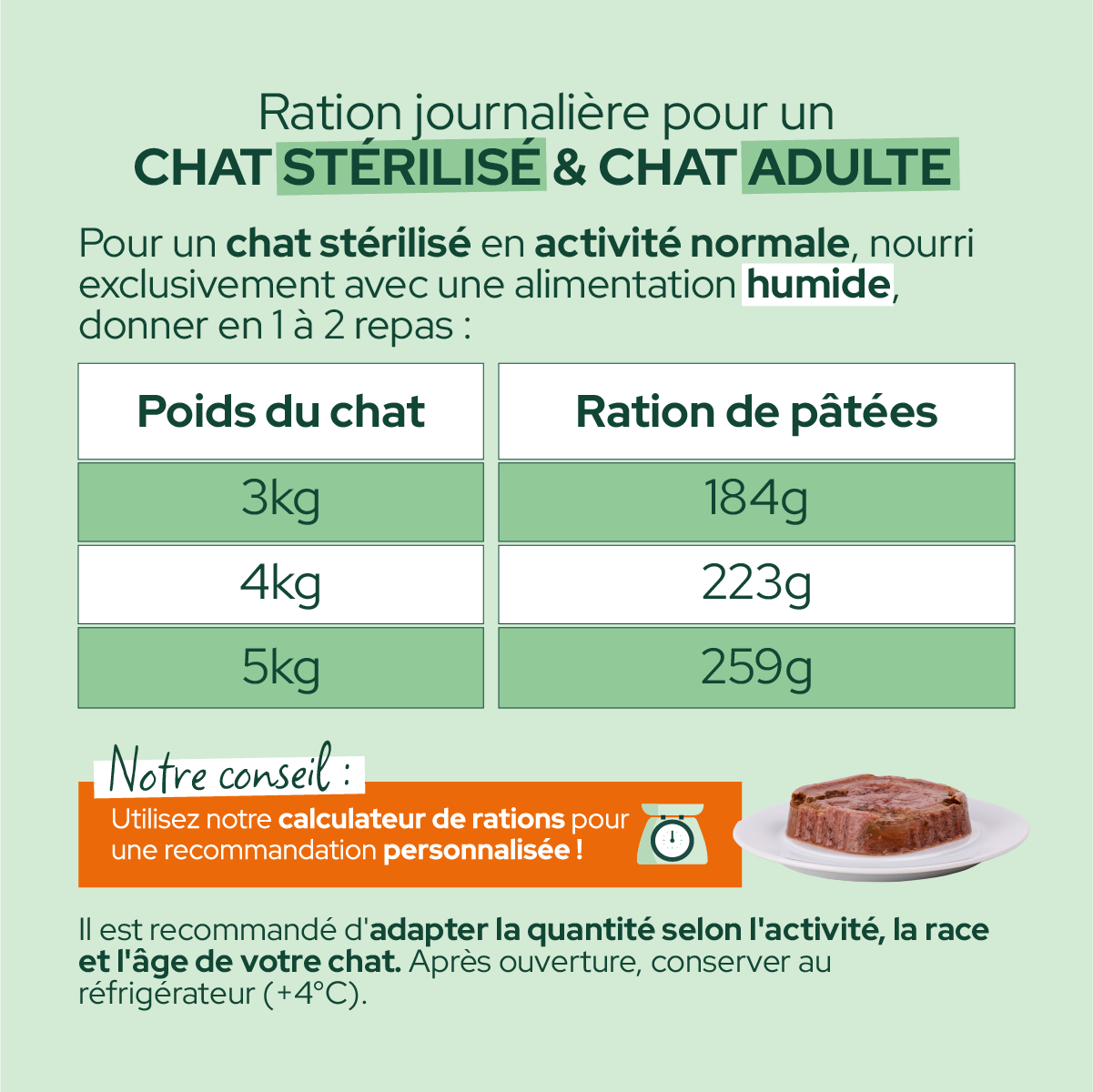 Pâtées riches en bœuf & aux courgettes (Chat stérilisé et Chat adulte)