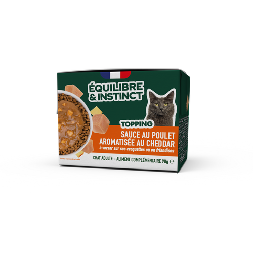 Sauce au poulet aromatisée au cheddar (Chat adulte)