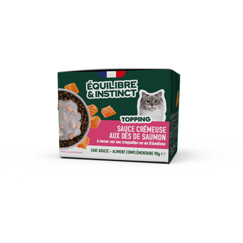 Sauce crémeuse aux dés de saumon (Chat adulte)