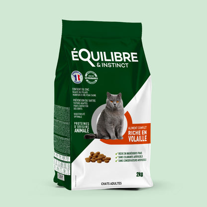 Croquettes de volaille riches en ingrédients frais (Chat adulte)