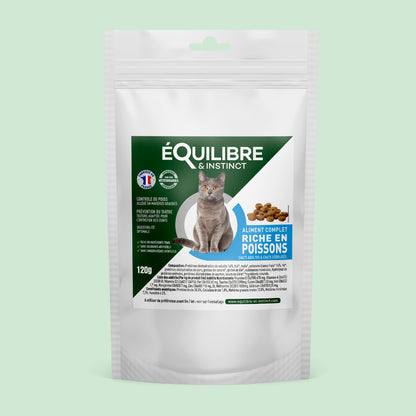 Échantillon de croquettes riches en poisson (Chat stérilisé)