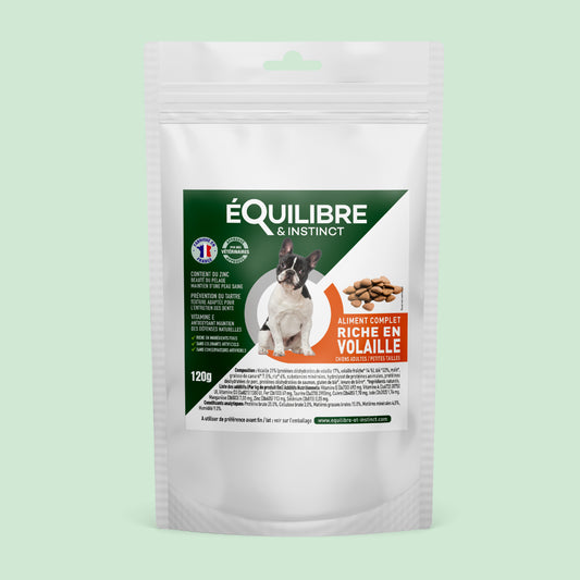 Échantillon de croquettes riches en volaille - Petite taille (Chien adulte)