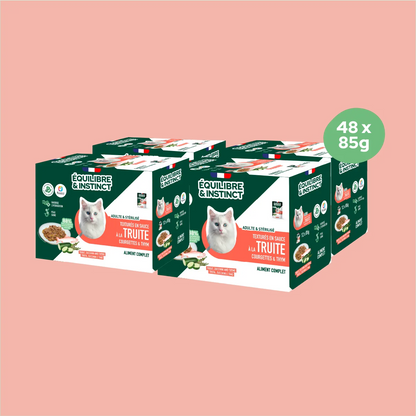 Effilés à la truite, courgettes & thym (Chat stérilisé et Chat adulte)