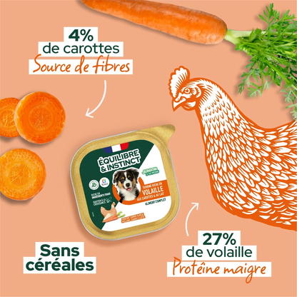 Pâtées riches en volaille & aux carottes - Moy. / Grande taille (Chiot)