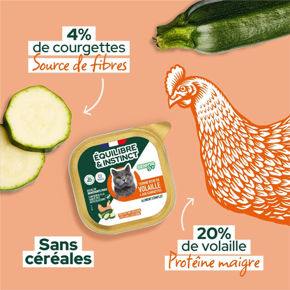 Pâtées riches en volaille & aux courgettes (Chat âgé)