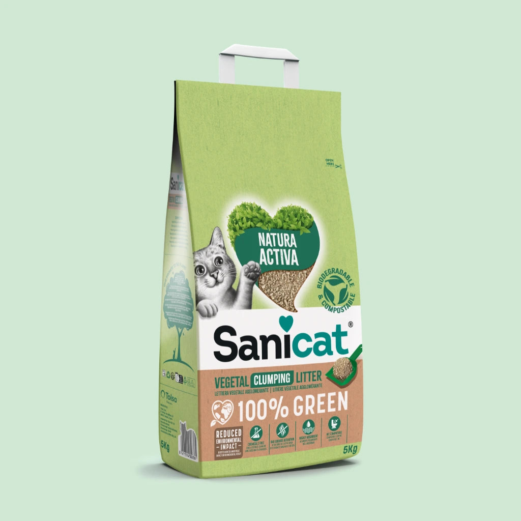 Litière agglomérante "Vegetal Clumping Litter 100% Green" (Chat adulte)