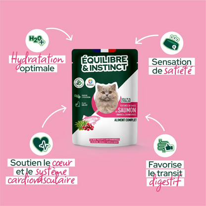 Effilés au saumon, ananas & cranberries (Chat stérilisé et Chat adulte)