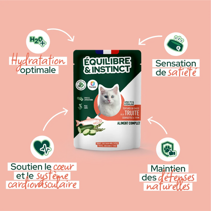 Effilés à la truite, courgettes & thym (Chat stérilisé et Chat adulte)