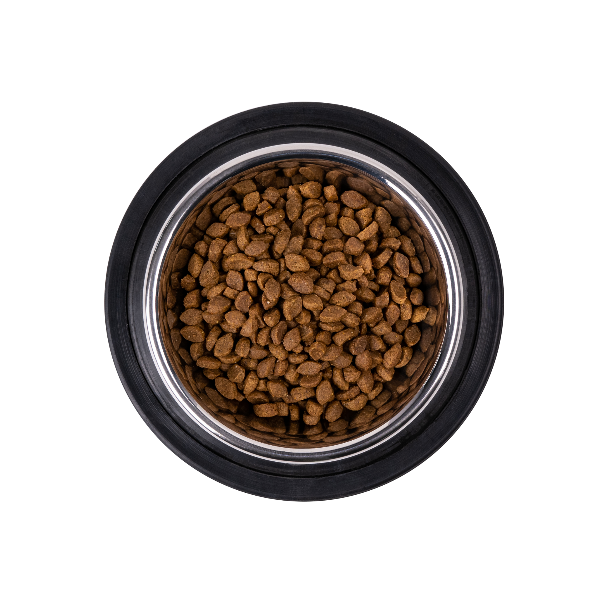 Une gamelle remplie de croquettes pour chaton riches en volaille fraiche de la marque EQUILIBRE & INSTINCT