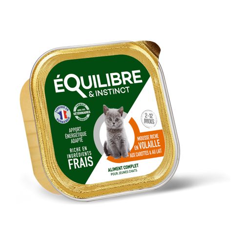 Achat - pâtées chaton volaille - Equilibre & Instinct