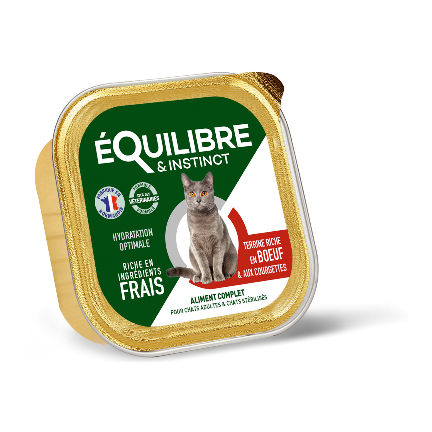 Pâtées riches en bœuf & aux courgettes (Chat stérilisé et Chat adulte)