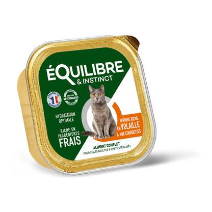 Pâtées riches en volaille & aux courgettes (chat stérilisé et chat adulte)