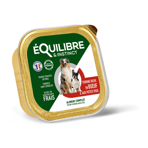 Pâtées riches en bœuf & aux petits pois (Chien adulte)