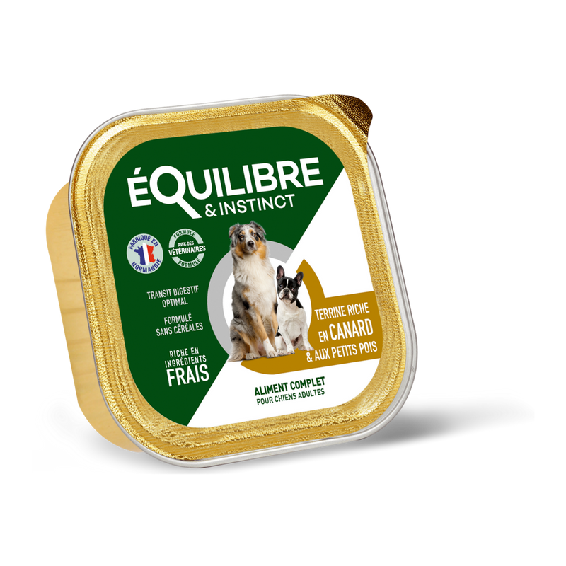 Pâtées riches en canard & aux petits pois (Chien adulte)