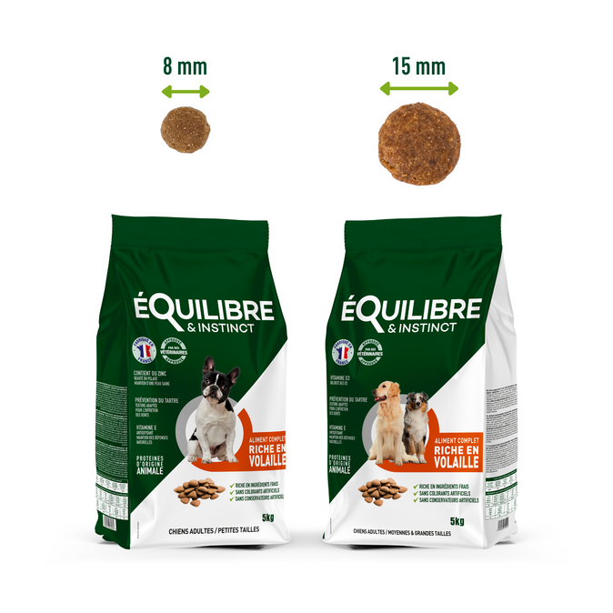 Croquettes de volaille riches en ingrédients frais - Petite taille (chien adulte)